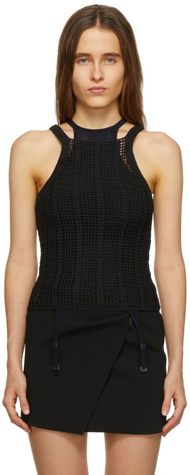 Потник Dion Lee Dion Lee Open Crochet Tank Top Черно | C7042R22, 0