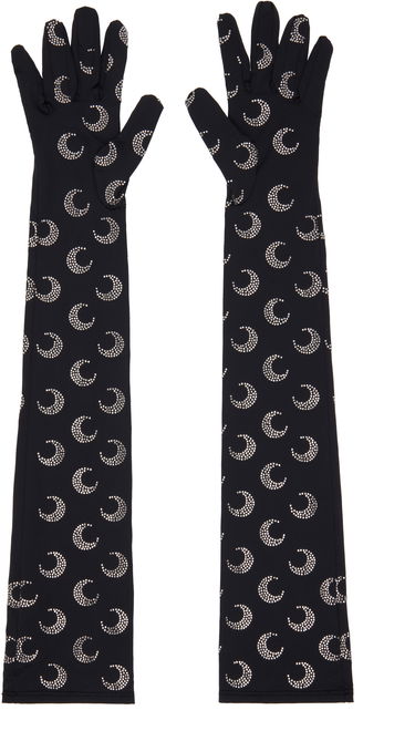 Ръкавици Marine Serre Marine Serre Moon Strass Jersey Long Gloves Черно | WSA024A CJER0002, 1
