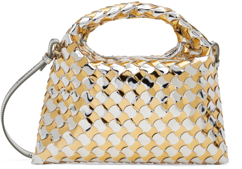 Чанта през рамо Bottega Veneta Mini Shoulder Bag Металик | 777572 V3X72