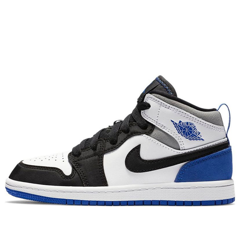 Облекло Jordan Air Jordan 1 Mid SE 'Royal Black Toe' Бяло | BQ6932-102