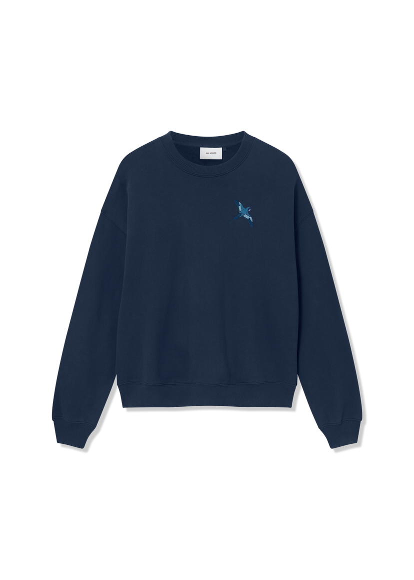 Суитчър AXEL ARIGATO Micro Bee Bird Crewneck Sweatshirt Тъмно синьо | A3457002