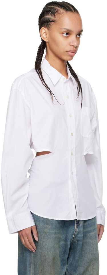 Риза R13 R13 Cutout Shirt Бяло | R13WR262-R338B, 1