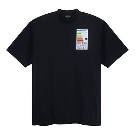 Тениска Balenciaga Stamp T-Shirt Черно | 739784TOVD71055, 0