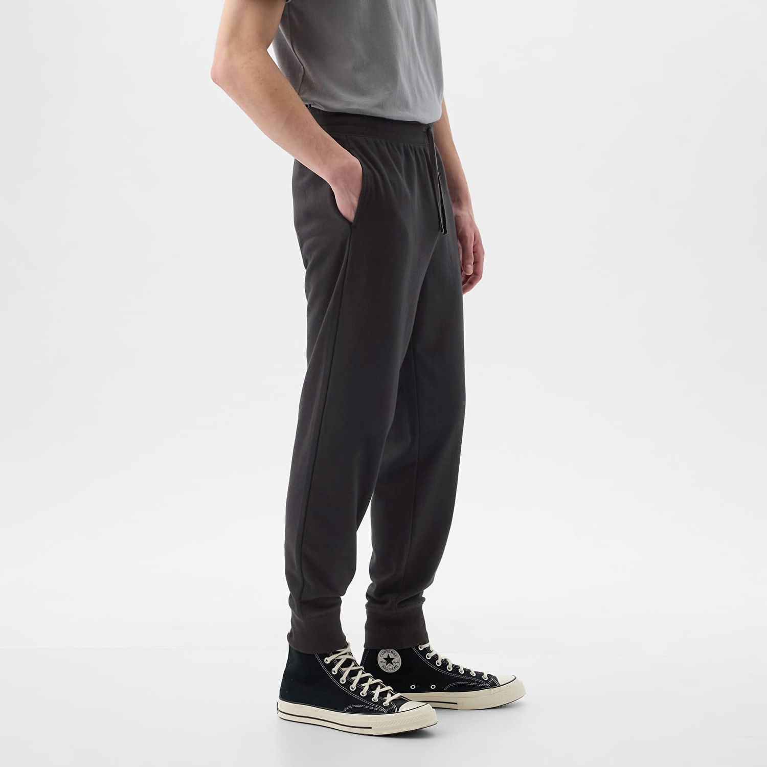Спортни панталони GAP French Terry Logo Joggers Moonless Night Черно | 868463-03, 1