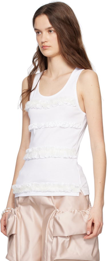 Потник Simone Rocha Simone Rocha Ruffle Frill Tank Top Бяло | 5345 0553, 3
