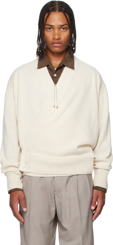 Пуловер LEMAIRE Lemaire Wrap Cardigan Бяло | TO1476 LK1028, 0