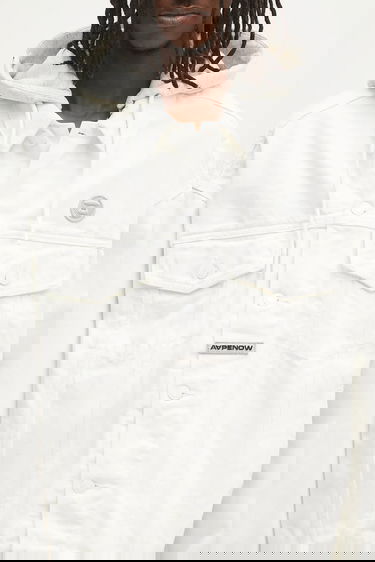 Яке AAPE by A Bathing Ape AAPE Now Light Weight Denim Jacket with Hood Бяло | AAPLJM7700XAN, 5