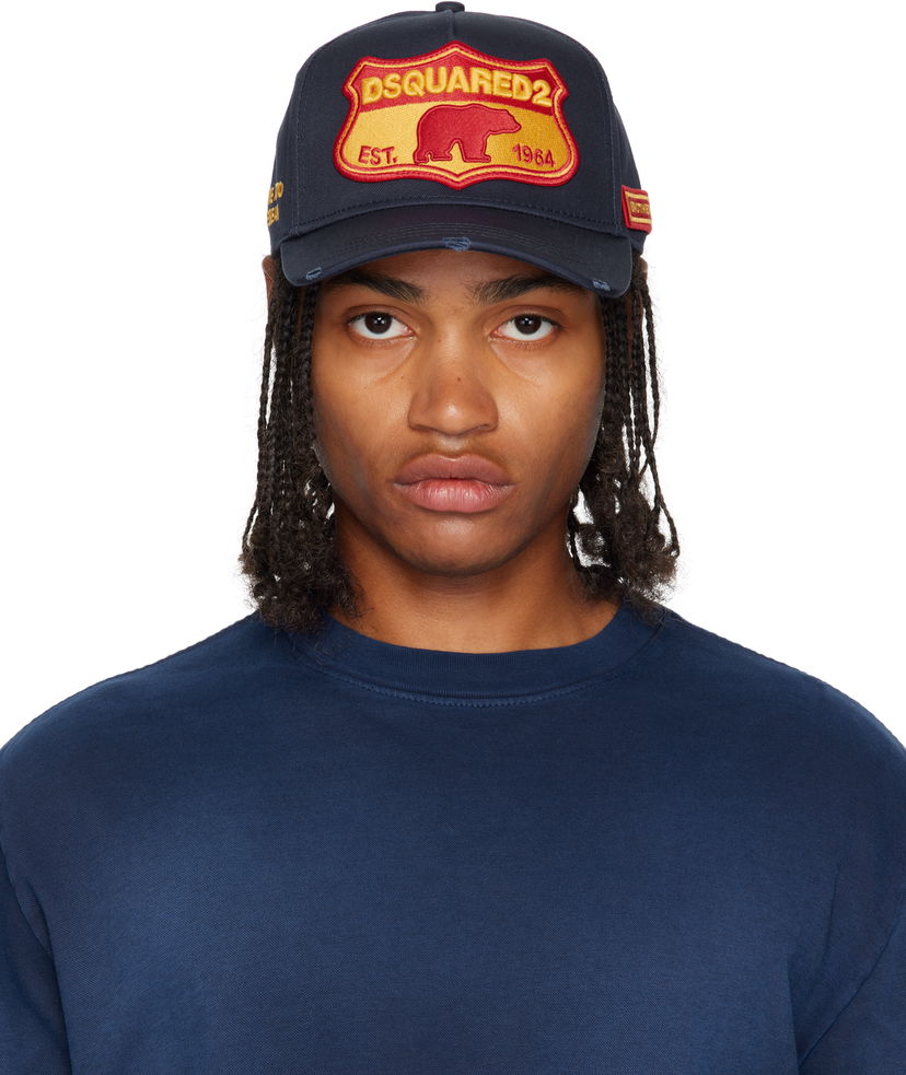 Шапка с козирка DSQUARED2 Dsquared2 Baseball Cap with Patch Тъмно синьо | BCM0493 05C00001 3073