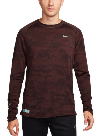 Тениска Nike M NK TFADV RUN DVN LS Бургунди | fb8538-227