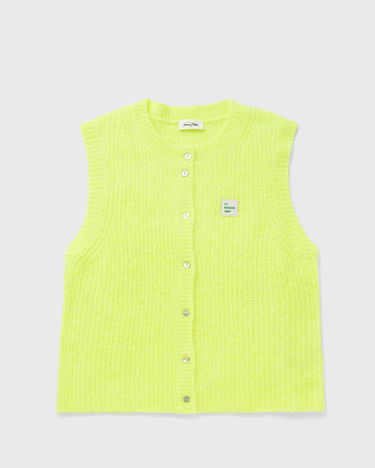 Пуловер American Vintage Sleeveless Knit Cardigan Жълто | EAST19MCE25-JAUNE-FLUO, 1