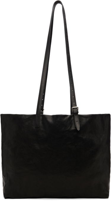 Голяма пазарска чанта Ann Demeulemeester Ann Demeulemeester Bes Leather Tote Черно | B0012968-LT137-099, 0