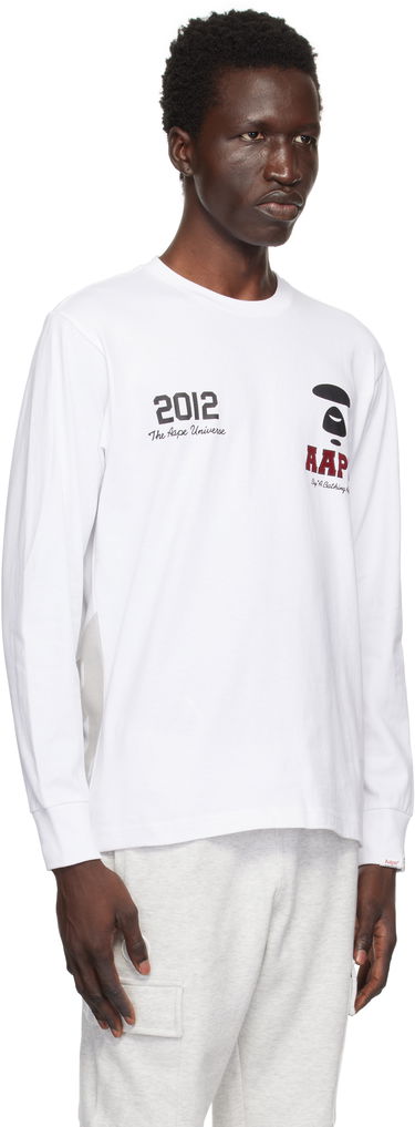 Тениска AAPE by A Bathing Ape AAPE by A Bathing Ape Basic Long Sleeve T-Shirt Бяло | AAPLTM1558XXNWHX, 1