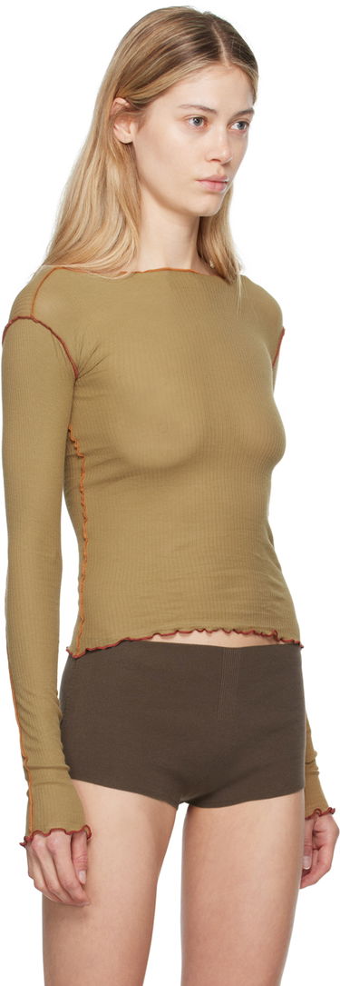 Потник Baserange Long Sleeve Lettuce Edge Top Зелено | TTVL-RB-AU24, 1