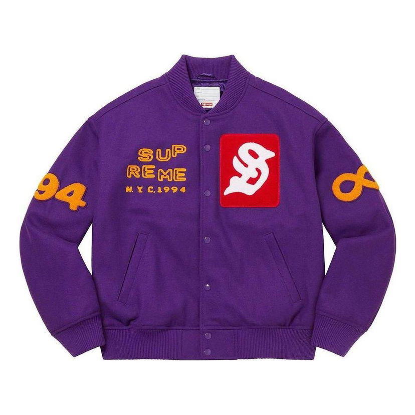 Яке бомбър Supreme Tourist Varsity Jacket Лилаво | SUP-SS23-114