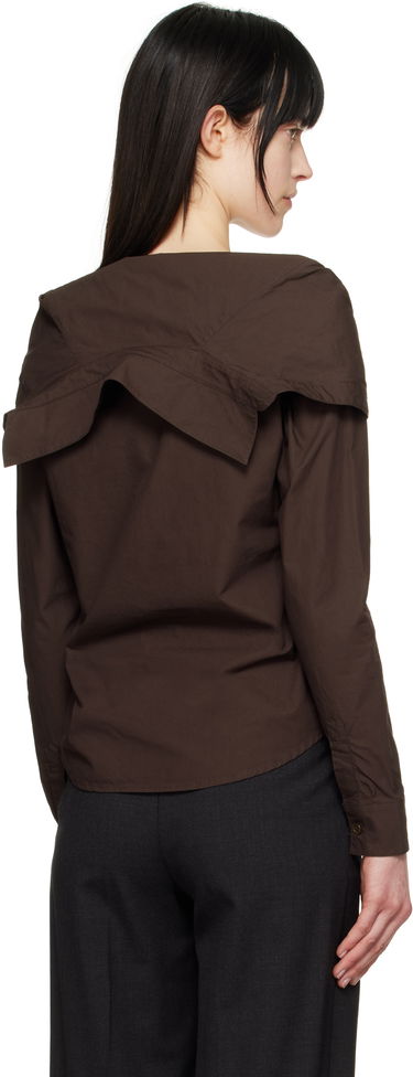 Риза OUR LEGACY OUR LEGACY Kaonashi Off Shoulder Shirt Кафяво | W2252KH, 2
