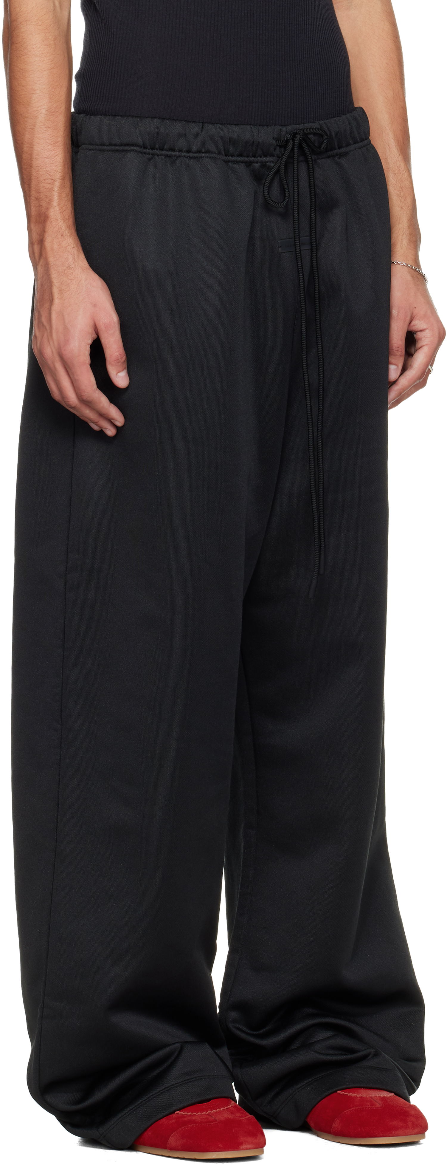 Спортни панталони Fear of God ESSENTIALS Holiday Satin Fleece Lounge Sweatpants Черно | 130HO258271F, 1