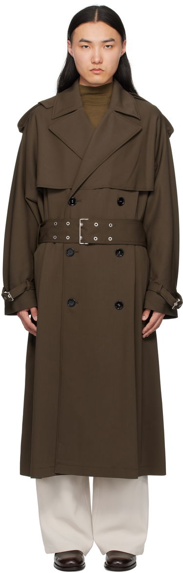 Тренчкот AMI AMI Paris Wool Trench Coat Зелено | HJK604.WV0067, 0