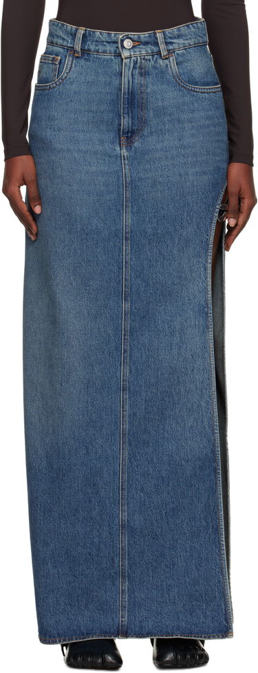 Пола Coperni Coperni Garter Belt Denim Maxi Skirt Синьо | COPJ101F2014, 0