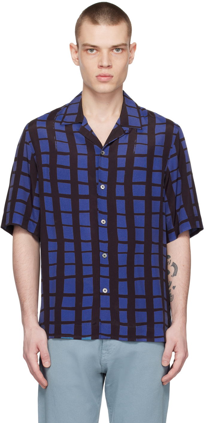 Риза Paul Smith Paul Smith Check Short Sleeve Shirt Синьо | M1R-905U-K01897-47, 0