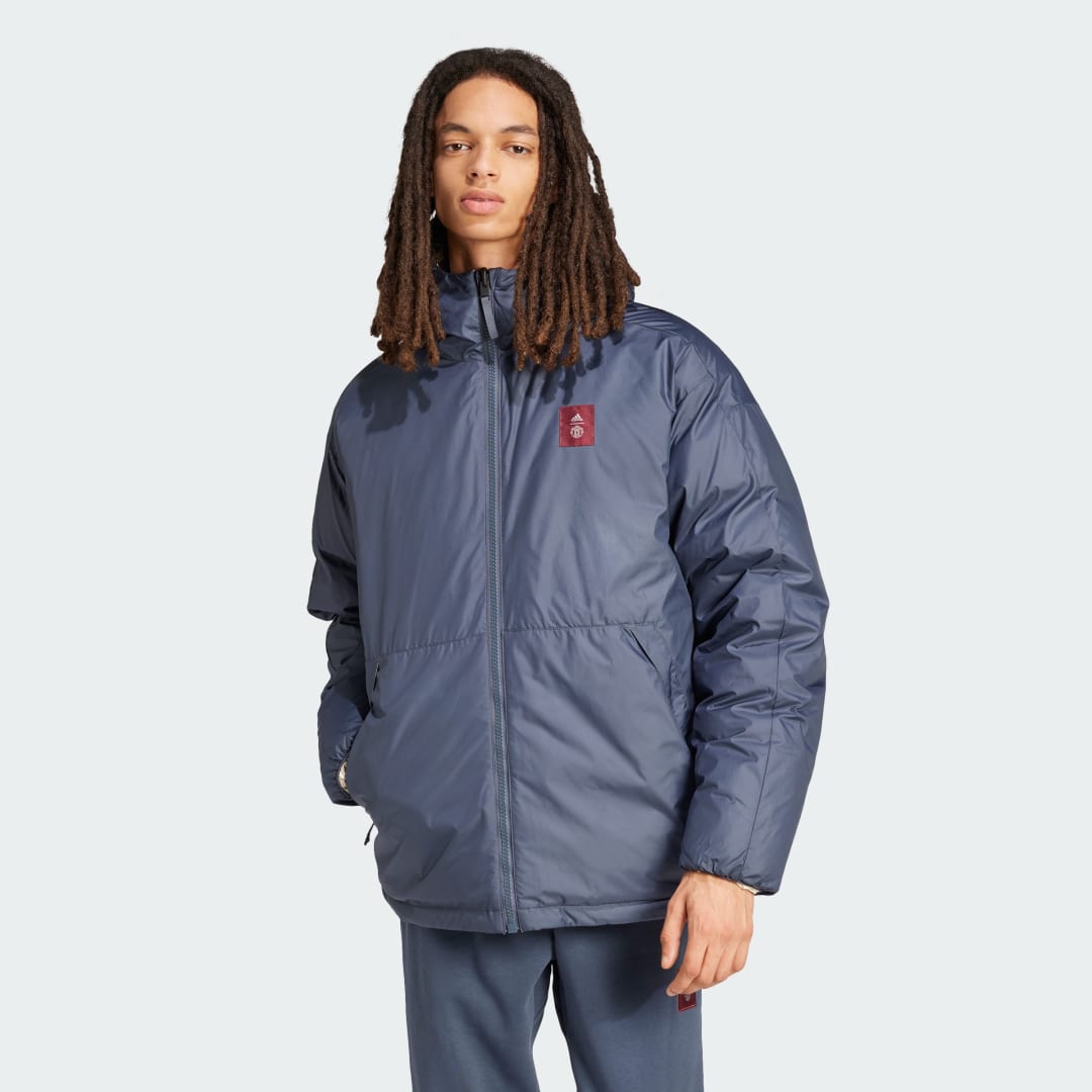 Пухо яке adidas Performance Manchester United Down Jacket Синьо | IT4182, 0