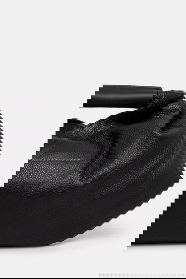 Дамска чанта Maison Margiela MM6 Maison Margiela Japanese Draped Mini Leather Bag Черно | SB5WD0029, 2