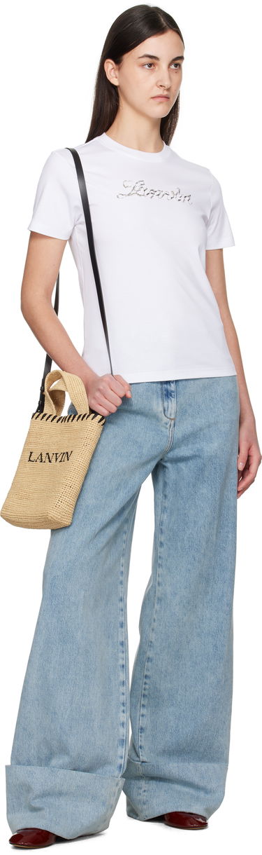 Голяма пазарска чанта LANVIN Lanvin Nano Raffia Tote Bag Бежово | LW-BGST01-RAF1-P25, 3
