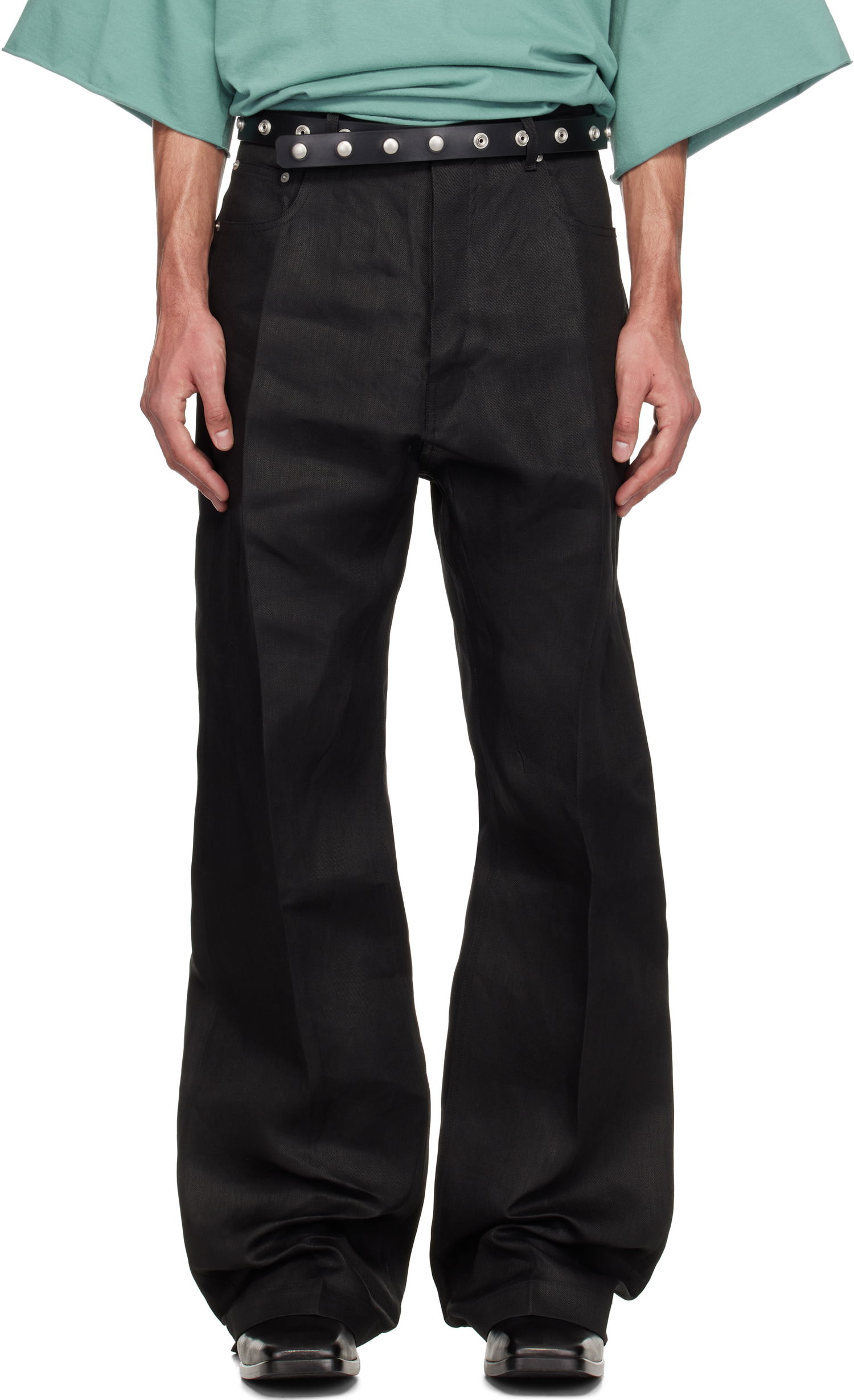 Панталони Rick Owens Rick Owens Hollywood Geth Trousers Черно | RU01E5333 TWL, 0