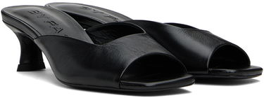 Кецове и обувки BY FAR Wendy Black Leather Mules Черно | MWFHO128LL002BK001PL, 3
