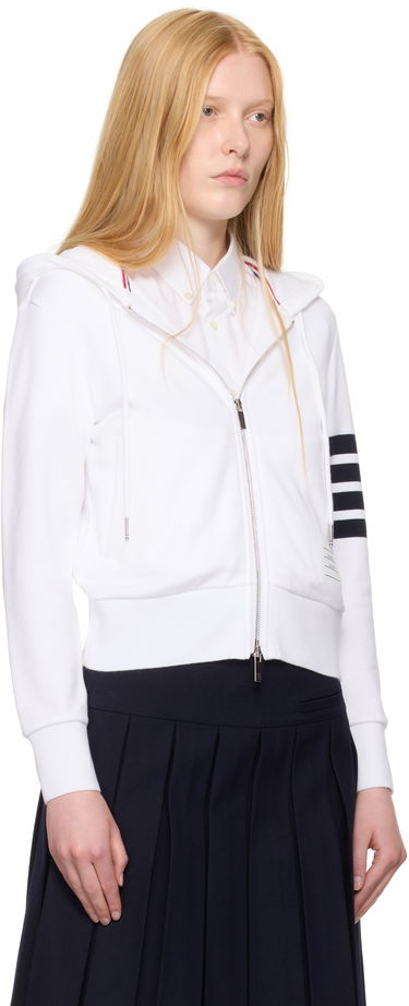 Суитчър Thom Browne Thom Browne Classic Zip Up Hoodie Бяло | FJT400A-00535, 1