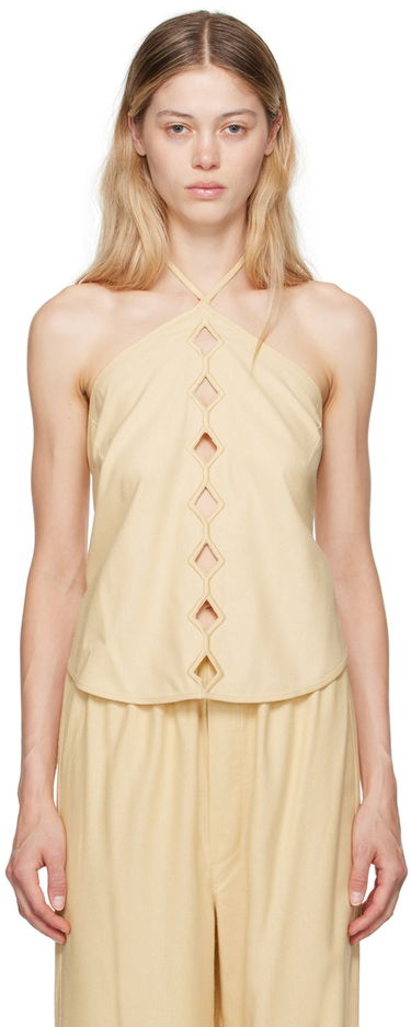 Потник Baserange Baserange Cessa Ligo Halter Neck Tank Top Бежово | TOCEL-WS-AU24, 0