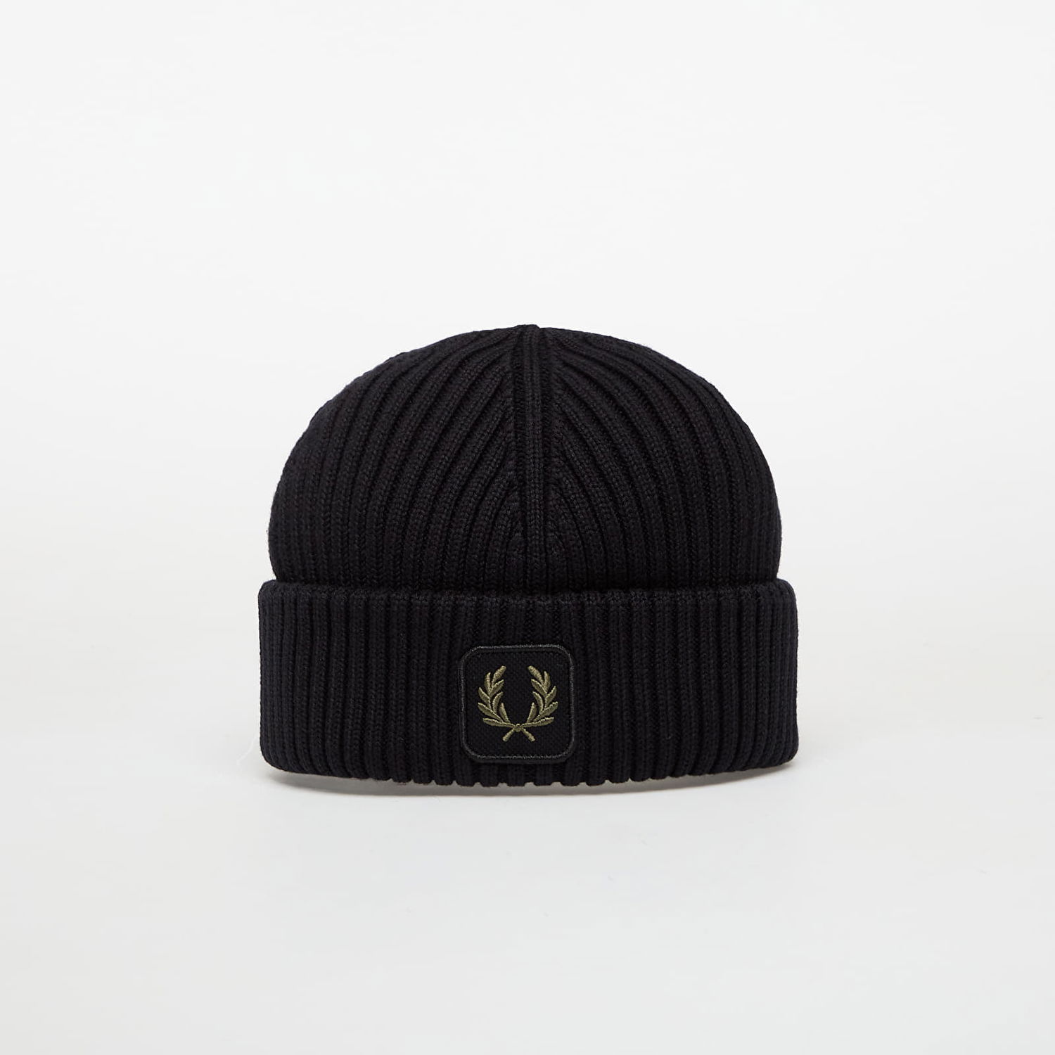 Шапка Fred Perry FRED PERRY Cotton Ribbed Beanie Черно | C1138 102, 0