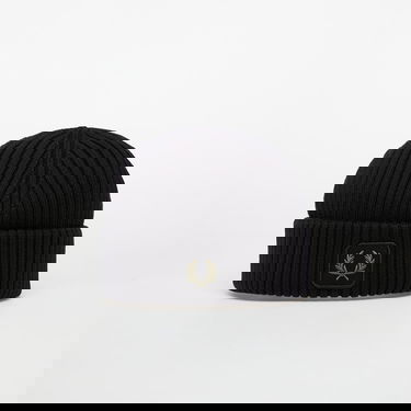 Шапка Fred Perry FRED PERRY Cotton Ribbed Beanie Черно | C1138 102, 0