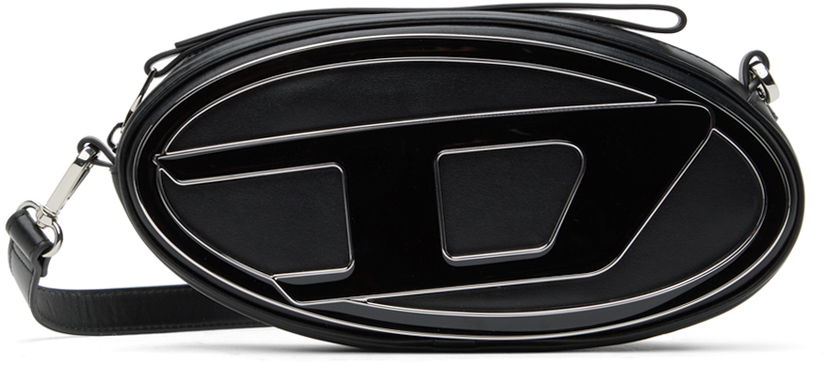 Чанта през рамо Diesel 1DR Oval D Pouch Черно | X08754 PR818