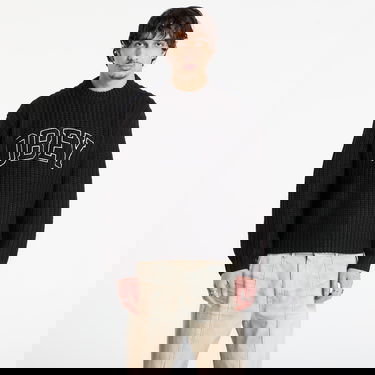 Пуловер OBEY Collegiate Ribbed Knit Sweater Черно | 151000110-BKM, 0