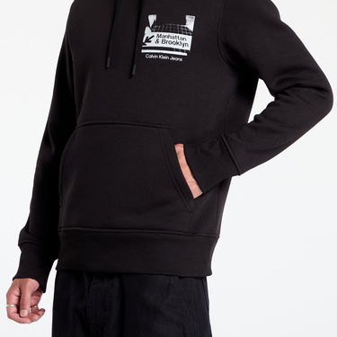 Суитчър CALVIN KLEIN Subway Sign Hoodie Black Черно | J30J326880 BEH, 2