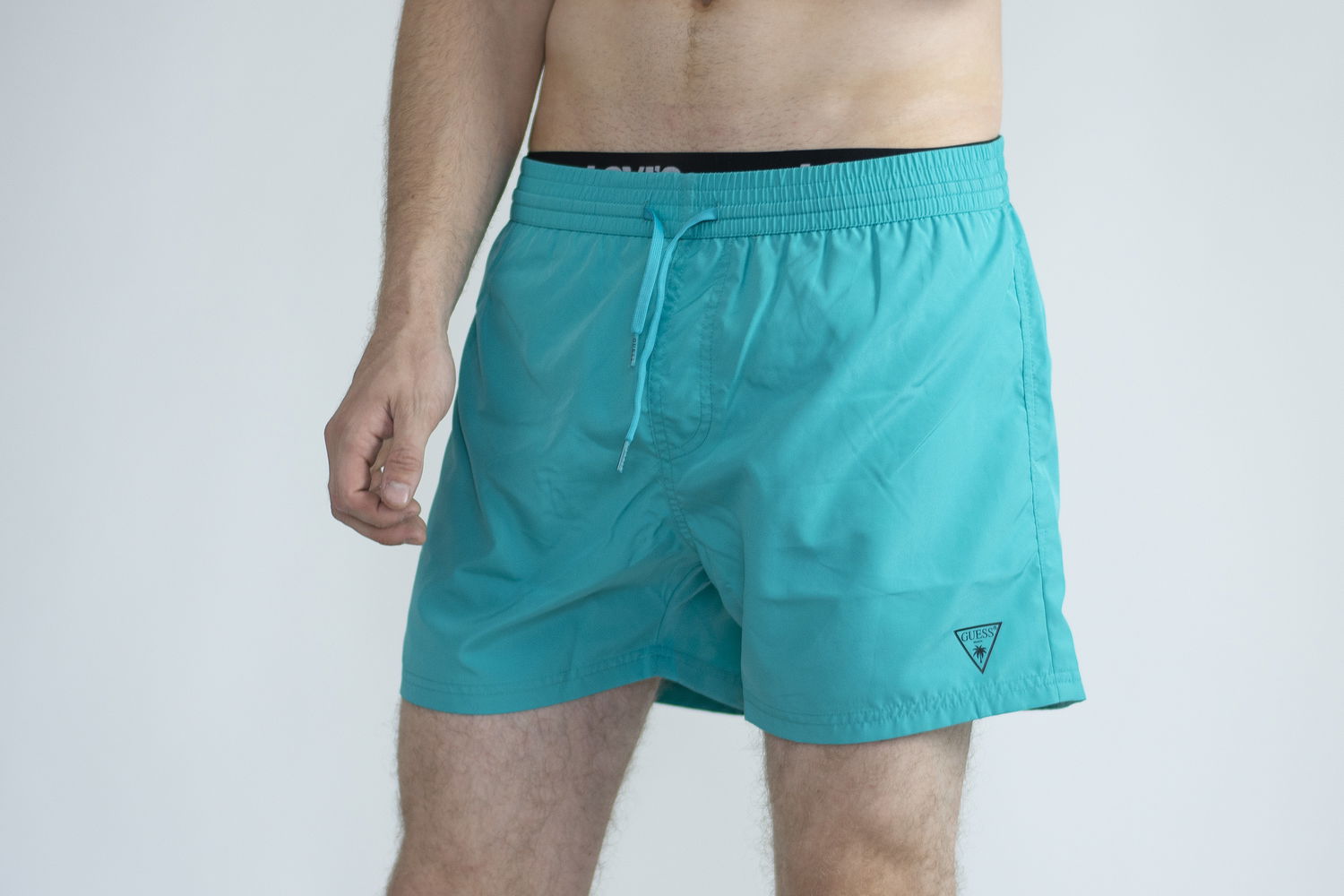 Бански GUESS BOTTOM BEACHWR BOARD SHORT Тюркоазено | F02T25-G8E4, 0