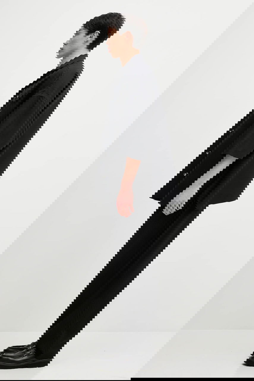 Риза Rick Owens Magnum Tommy Relaxed Fit Camp Collar Shirt with Chest Pockets Черно | DU01E3290.NR, 1