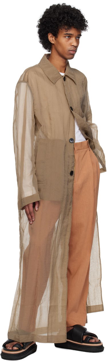 Дъждобран Dries Van Noten Dries Van Noten Loose Fit Mac Coat Кафяво | 251-020213-1329, 3