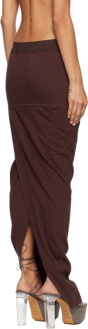 Пола Rick Owens Concordians Pull On Pillar Maxi Skirt Кафяво | DS02E7332 RIG, 2