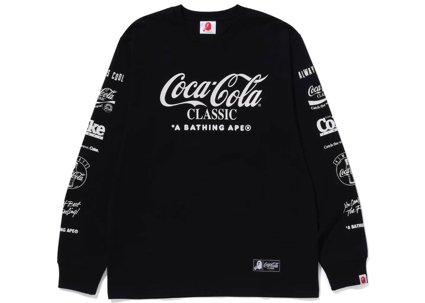 Тениска BAPE BAPE x Coca-Cola Milo L/S Tee Black Черно | 2J73-111-901, 0