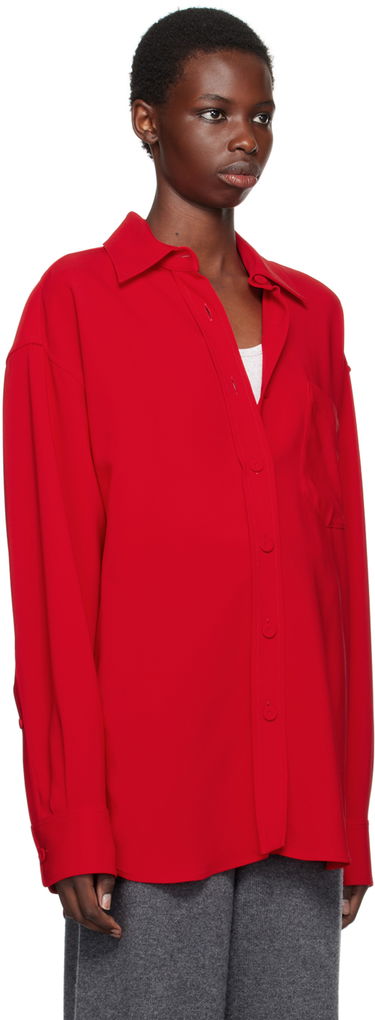Риза Stella McCartney Stella McCartney Iconic Oversized Shirt Червено | 6200443DU300, 1