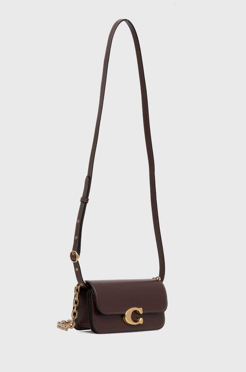 Чанта през рамо Coach Leather Shoulder Bag Черно | CP120, 1