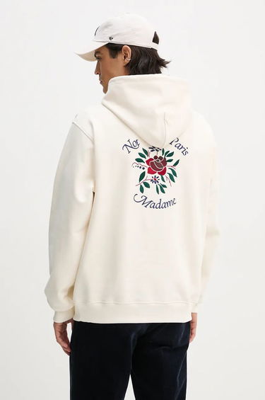 Суитчър Drôle de Monsieur Slogan Flowers Hoodie Бяло | E.HO169.CO127.CM, 2