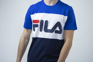 Тениска FILA Color Block T-Shirt Синьо | 681244-A436, 3