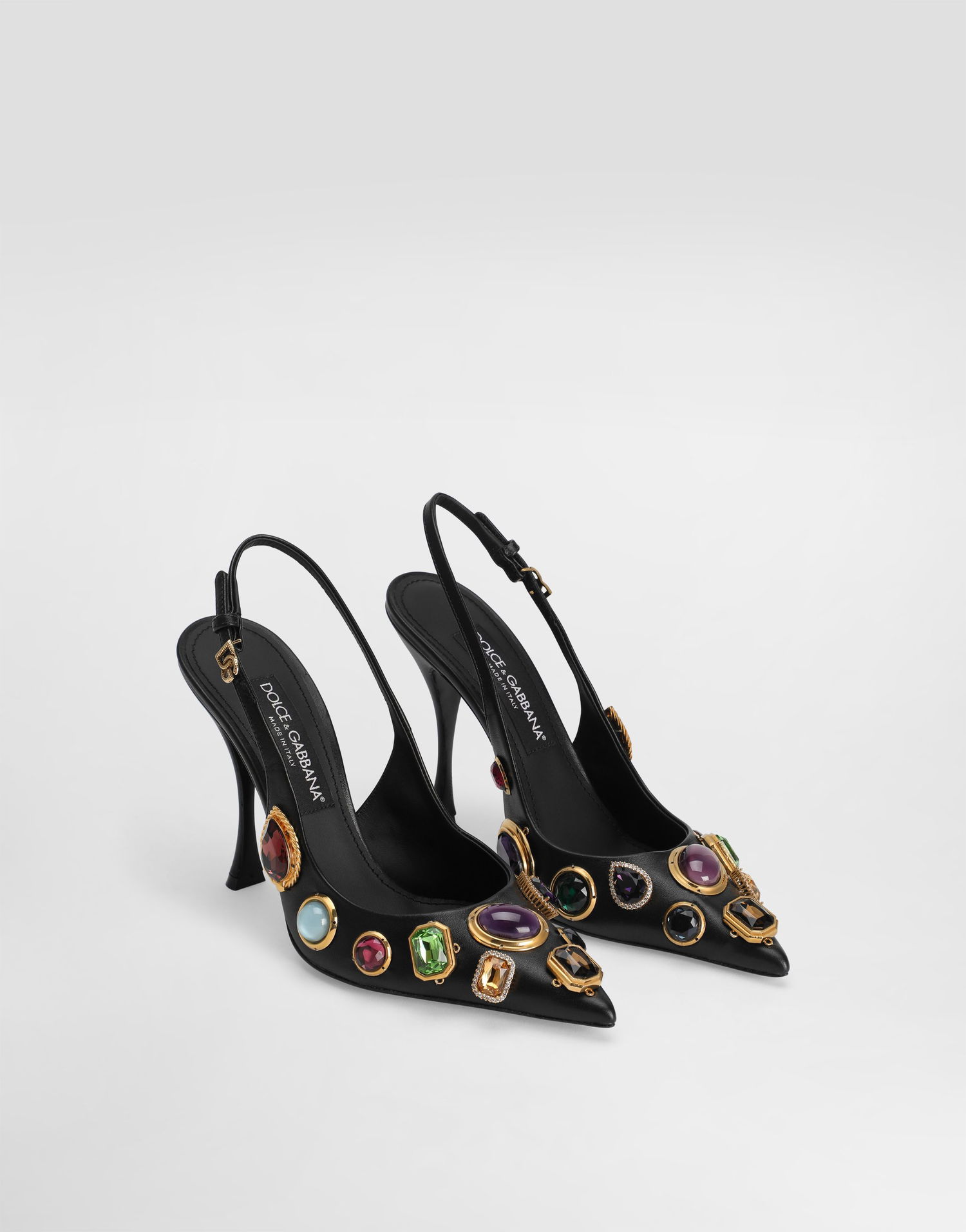 Аксесоари Dolce & Gabbana Dolce & Gabbana Slingbacks With Jewels Черно | CG0970AP4638S574, 1