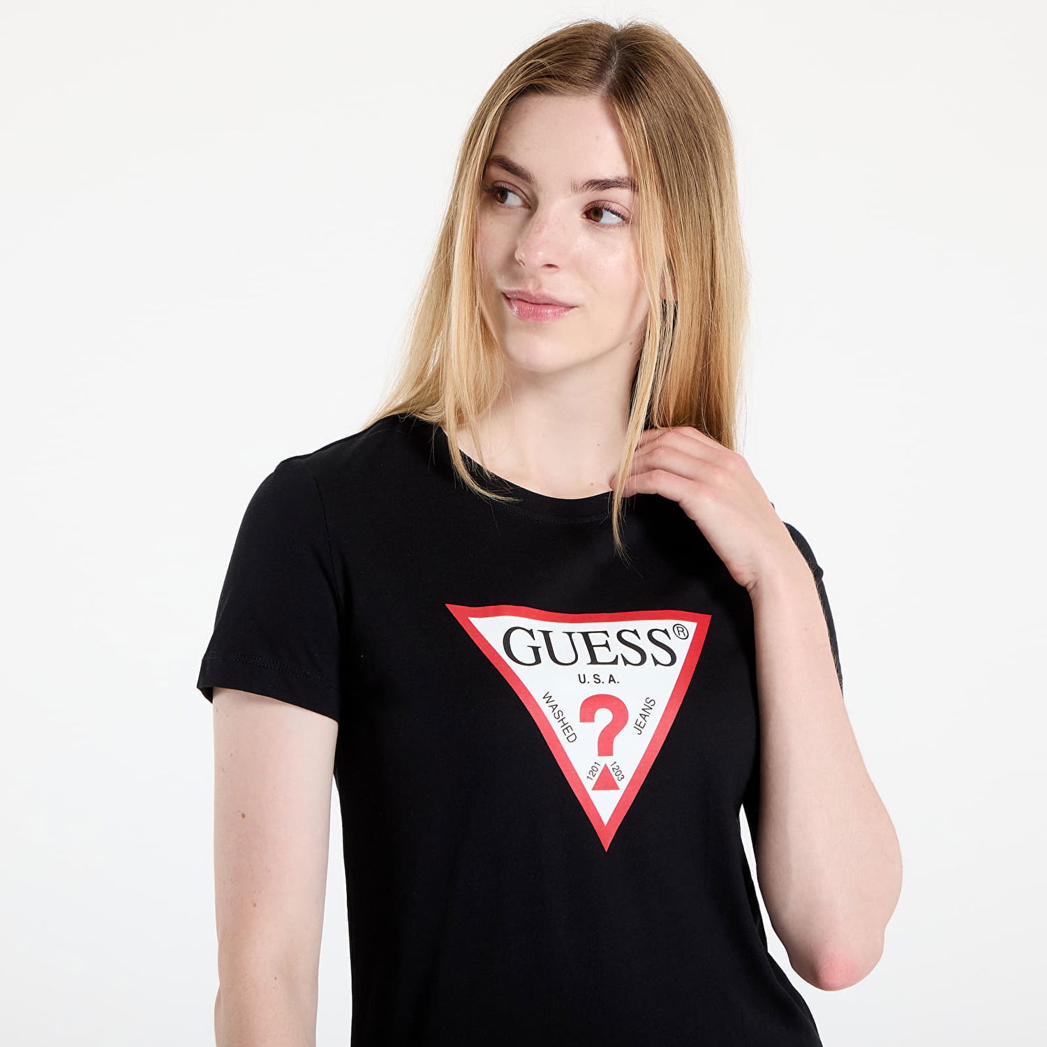 Тениска GUESS T-shirt Short Sleeve Crew Neck Original Tee Черно | W1YI1BI3Z14-JBLK, 1