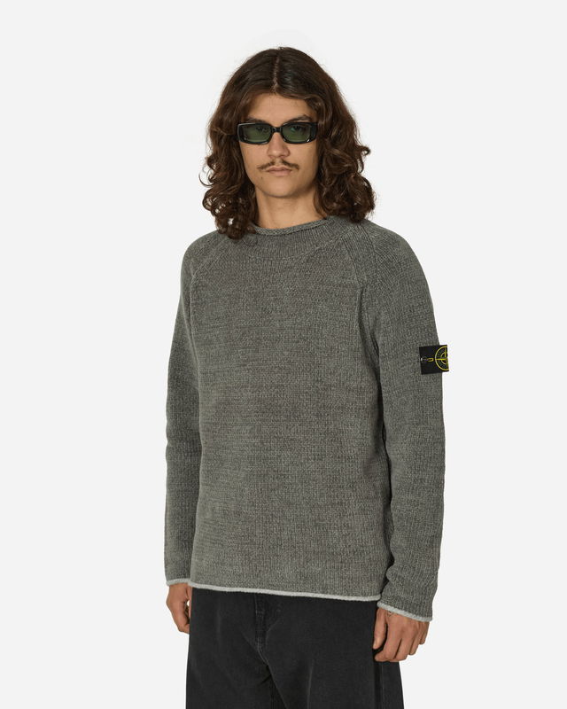 Cotton Chenille Crewneck Sweater Grey