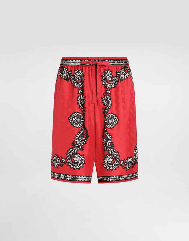 Dolce & Gabbana Bandanna-Print Silk Shorts