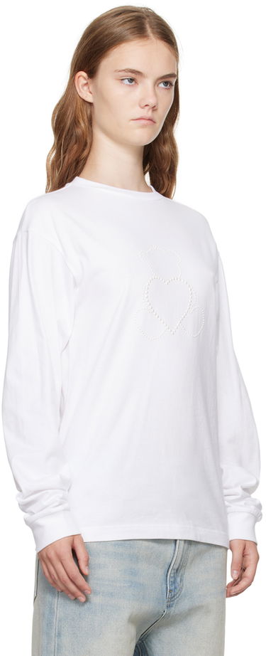 Тениска We11done Pearl Bear Long Sleeve T-Shirt Бяло | WD-TT2-24-781-U-WH, 1