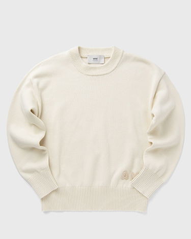 Пуловер AMI AMI Crewneck Sweater Бяло | HKS163.KN0063-136, 1